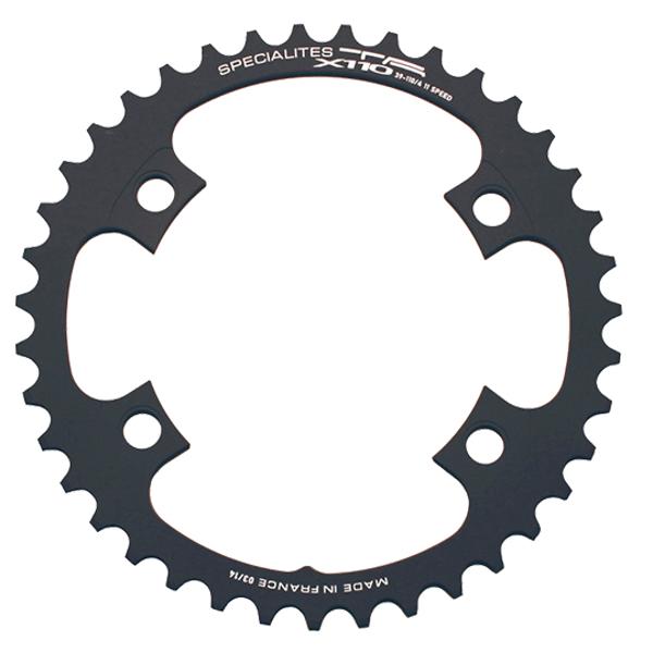 CHAIN RING ROAD Ø110 INTER 44 TEETH BLACK X110 (COMP.SHIM.9000/6800/5800 4 SPOKES) TA 11 SPEED.