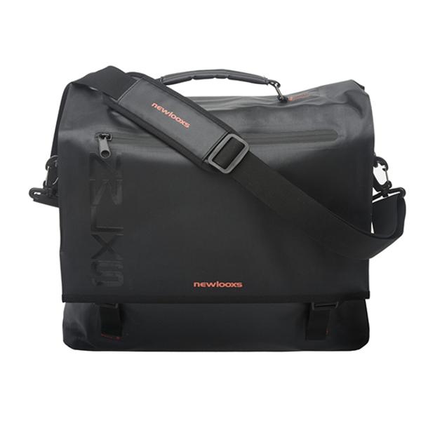 BAG -BICYCLE- LUGGAGE RACK NEWLOOXS VARO MESSENGER BLACK WATERPROOF - 15l  - 390X300X
