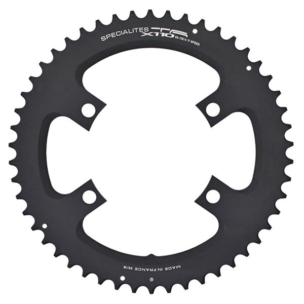 CHAIN RING ROAD Ø110 EXTER 55 TEETH BLACK X110 (COMP.SHIM.9000/6800/5800 4 SPOKES) TA 11 SPEED.