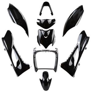 BODY KIT -SCOOTER- TUN'R FOR MBK 50 MACH G/YAMAHA 50 JOG RR BLACK  - 9 PARTS