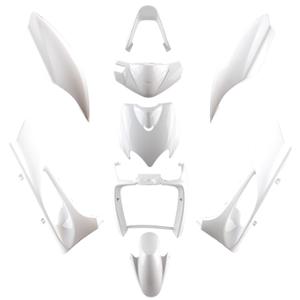 BODY KIT -SCOOTER- TUN'R FOR MBK 50 MACH G/YAMAHA 50 JOG RR WHITE   - 9 PARTS