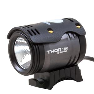 ECLAIRAGE VELO AV RECHARG. SPANNINGA THOR 1100 FIXATION CINTRE / CASQUE LED AVEC ACCESSOIRES