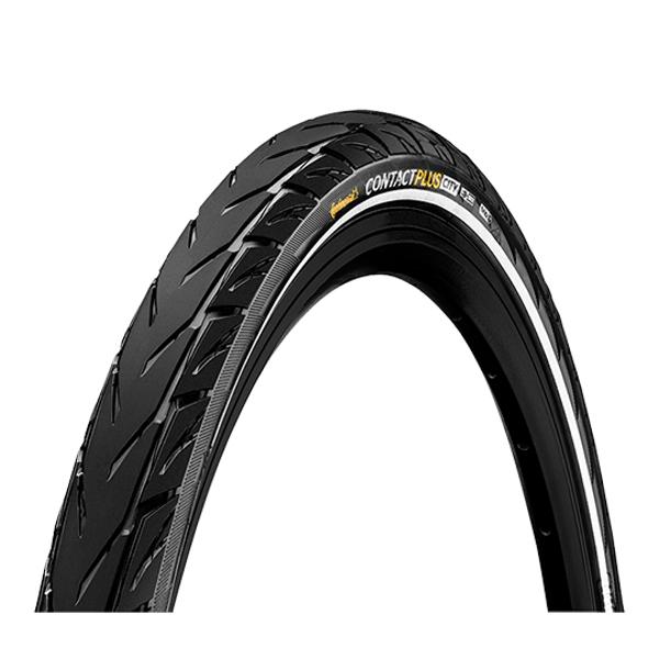 PNEU VTC / URBAIN 700X35C - 28X1.40 TR CONTINENTAL CONTACT PLUS CITY TT NOIR (37-622) VAE / EB