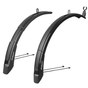 MUD GUARD -MTB- 26/29 POLISPORT EXPANDER CROSS WITH STAYS 65mm BLACK (PAIR)