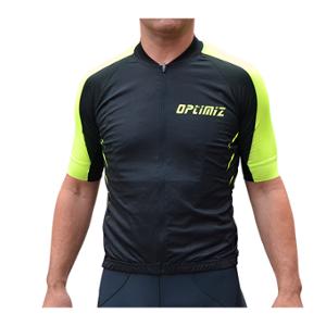 MAILLOT OPTIMIZ MC NOIR / JAUNE FLUO TAILLE M