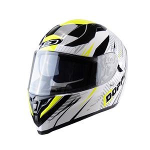 CASQUE INTEGRAL DOPPLER V2 DOUBLE ECRAN BLANC / JAUNE / NOIR VERNI T61-62 XL