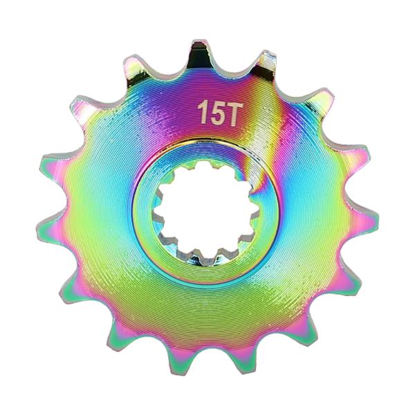 PIGNON MOTO A15 DOPPLER FOR AM6 420 15 TEETH - NEOCHROME