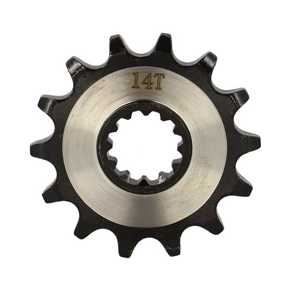 PIGNON MOTO A14 DOPPLER FOR AM6 420 14 TEETH - COATING BLACK