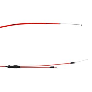 CABLE -THROTTLE- MOTO 50cc DOPPLER TEFLON FOR BETA RR50 EXCEPT FACTORY - RED