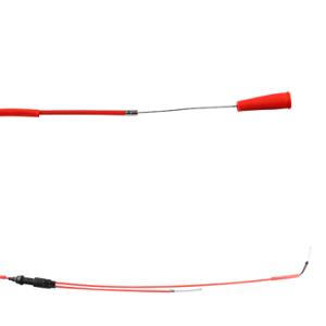 CABLE -THROTTLE- MOTO 50cc DOPPLER TEFLON FOR DERBI SENDA/SMT/RCR/SX50 EURO3 & 4 - RED