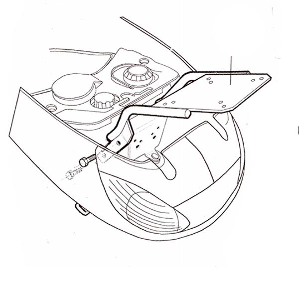 PORTE BAGAGE / SUPPORT TOP CASE SCOOTER SHAD ADAPT. PEUGEOT 50 / 100 VIVACITY 1 ET 2 99->07