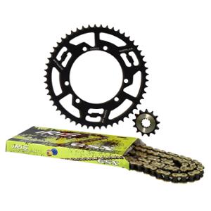 KIT CHAINE DOPPLER ALU ADAPT. SHERCO ENDURO / SM 428 13X53DTS D110 FIX 3X2 ALU NOIR