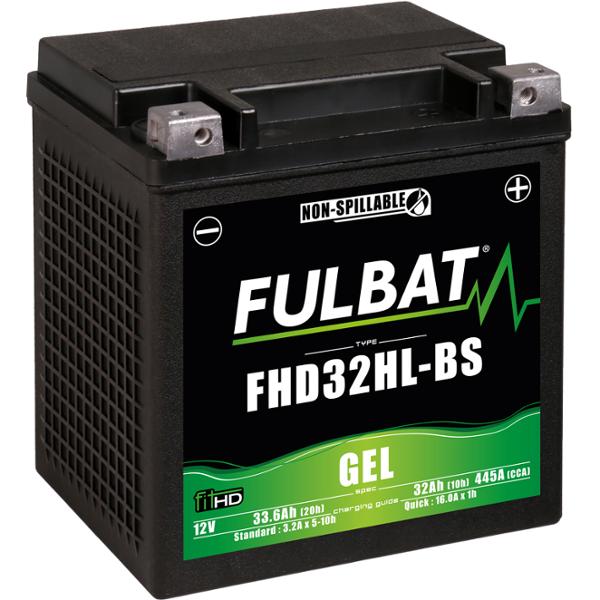 BATTERY FHD32HL-BS FULBAT 12V30Ah L:165 W:125 H:175 GEL-NO MAINTENANCE - FACTORY ACTIVATED