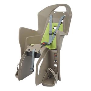 BABY CARRIER -REAR ON LUGGAGE RACK- POLISPORT KOOLAH CFS BROWN/GREEN CUSHION  <22KGS