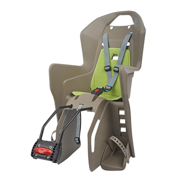 BABY CARRIER -REAR ON FRAME- POLISPORT KOOLAH FF BROWN/GREEN CUSHION  <22kg