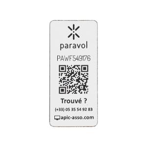 ETIQUETTE D'IDENTIFICATION  PARAVOL STICKER BLANC (STICKER X1)