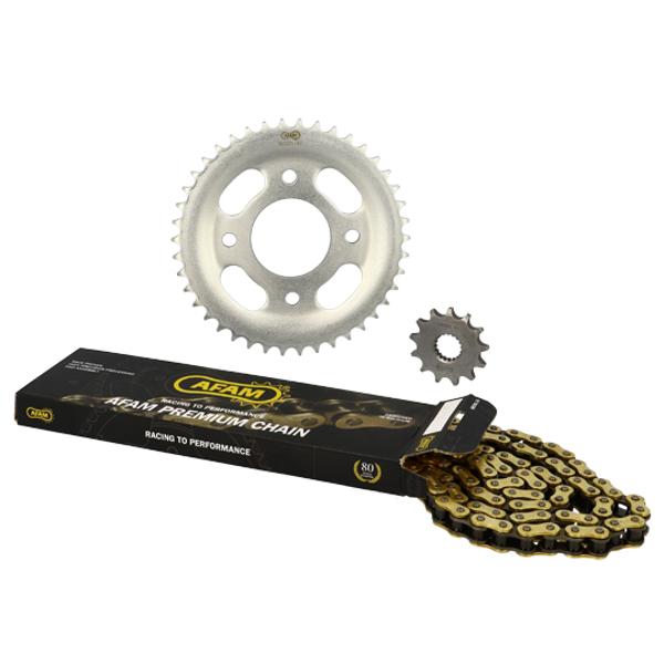 CHAIN KIT AFAM FOR 125cc MASH SEVENTY FIVE EURO4 2017-> 428  13X42 -ORIGINAL DEMULTI