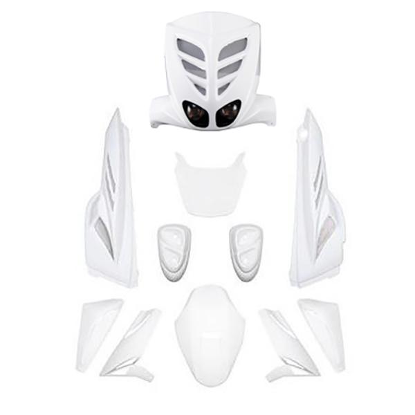 CARROSSERIE / CARENAGE SCOOTER BCD KIT  STUNT / SLIDER BLANC (7 PIECES) HOMOLOGUE