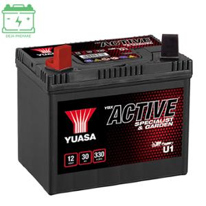 BATTERY U1 YUASA 12V30Ah L: 194 W: 126 H: 183 330A -SLA - NO MAINTENANCE - MOTOCULTURE