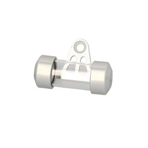 SUPPORT / PORTE VIGNETTE ASSURANCE BLACKWAY ALU CHROME (TUBE COURT) - 70MM