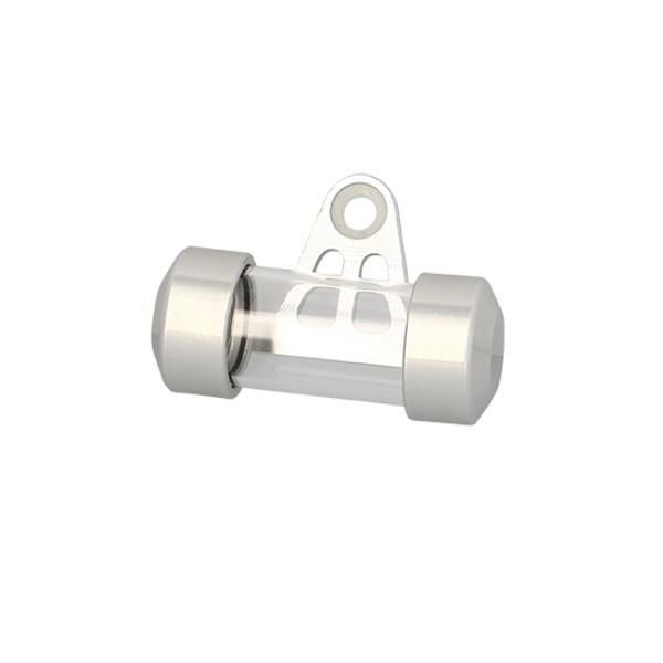 SUPPORT / PORTE VIGNETTE ASSURANCE / CRIT'AIR BLACKWAY ALU CHROME (TUBE COURT) - 70MM - EPUI
