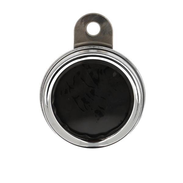 SUPPORT / PORTE VIGNETTE ASSURANCE / CRIT'AIR BLACKWAY ACIER CHROME (ROND)