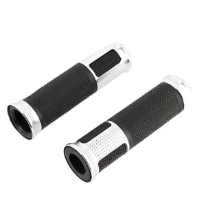 GRIPS BLACKWAY HANZO BLACK/SILVER (PR)  - WITH OPEN END FOR HANDLEBAR