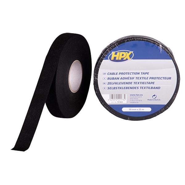 RUBAN ADHESIF HPX TEXTILE PROTECTEUR 19MM X 25M (ROULEAU) - NOIR X1