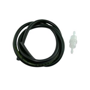 PETROL HOSE 6X9 BLACK + CONICAL PETROL FILTER -1 METER