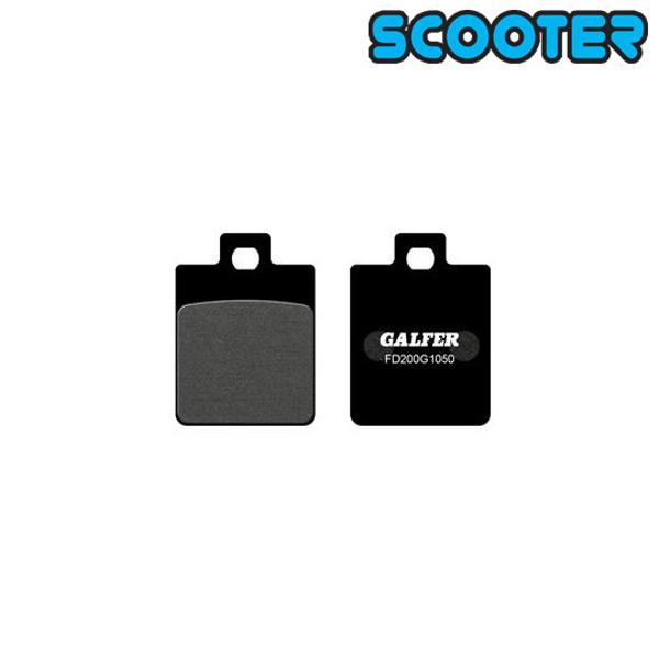 PLAQUETTE FREIN  05 GALFER FD200G1050 ADAPT. AV ZIP / ET2 / 4 LX2 / 4 MP3 / VESPA / AR NRG / STALKER