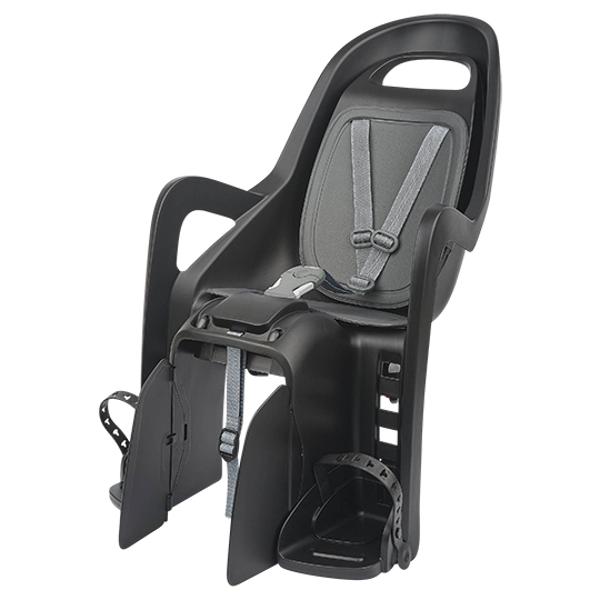 BABY CARRIER -REAR- ON LUGGAGE RACK POLISPORT GROOVY CFS BLACK - CUSHION DARK GREY  22kg (120-17