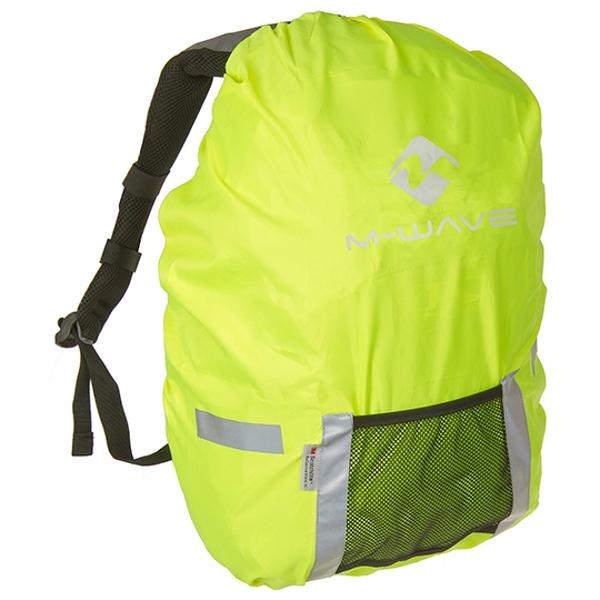 BACK PACK PROTECTION COVER M WAVE -NEON WITH POCKET