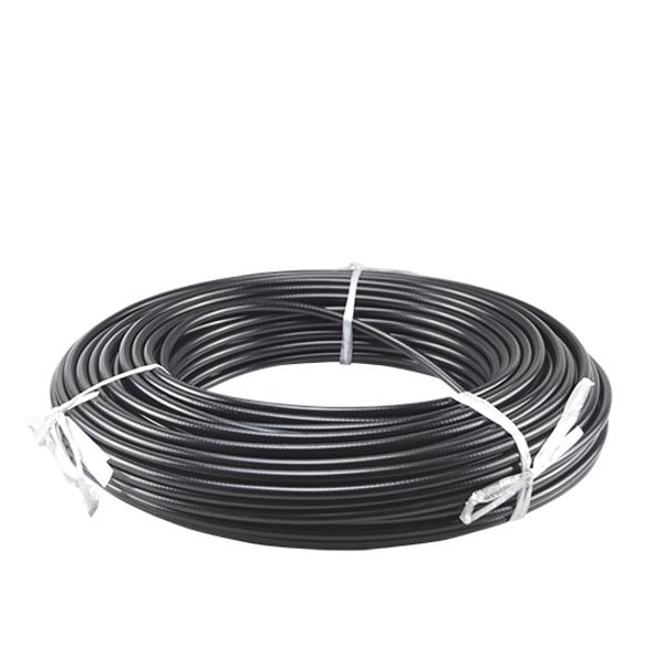 GAINE DIAMETRE EXT. 7MM DIAMETRE INT. 4MM - NOIR (ROULEAU DE 50 METRES)