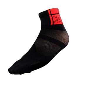 SOCQUETTE FLR NYLON NOIR / ROUGE HAUTEUR 9CM 39 / 42 (PR)