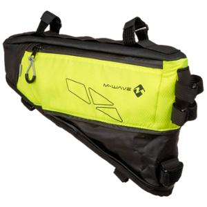 SACOCHE VELO CADRE TRIANGLE M WAVE 100 % WATERPROOF JAUNE FLUO 3.3 A 4.2 L (420X140X250MM)
