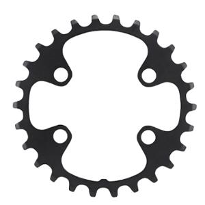 CHAINRING -MTB- DOUBLE Ø64 INTER 26 TEETH BLACK 4 SPOKES SHIMANO ORIG.MT500 10 GEARS (36/26)