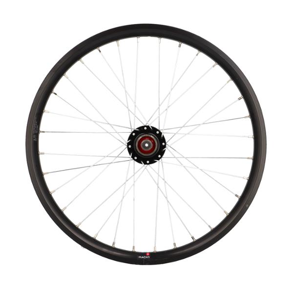 "BIKE WHEEL E-BIKE/CARGO 20"" REAR BLOCKING RIM BLACK MACH1 KARGO.HUB.SHIM M475 DISC 6 HOLE"