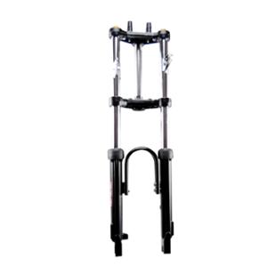 FOURCHE CYCLO EBR ADAPT. PEUGEOT 103 / MBK 51 HYDRAULIQUE ALU NOIR REGL.PRECHARGE / STABILISA