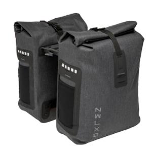 BAG BICYCLE LUGGAGE RACK BRIDGE NEWLOOXS VARO DOUBLE BASKET GREY RACKTIME - 40 LITRES -