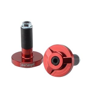 HANDLE BAR CAPS YASUNI PRO RACE RED Ø 17 STEEL HANDLEBAR  (X2)