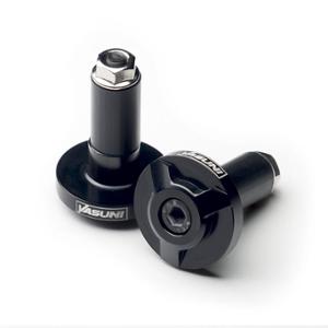 HANDLE BAR CAPS YASUNI PRO RACE BLACK Ø 14 ALUMINIUM HANDLEBAR (X2)