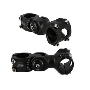 "HANDLEBAR STEM ADJUSTABLE AHEAD SET 1""1/8 L95 UNO ALU BLACK 0 A 60° (HANDLEBAR 31.8)"