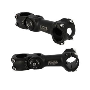 " HANDLEBAR STEM  -ADJUSTABLE- AHEAD SET 1""1/8 L125 UNO ALU BLACK  0 A 60° (31.8 HANDLEBAR )"