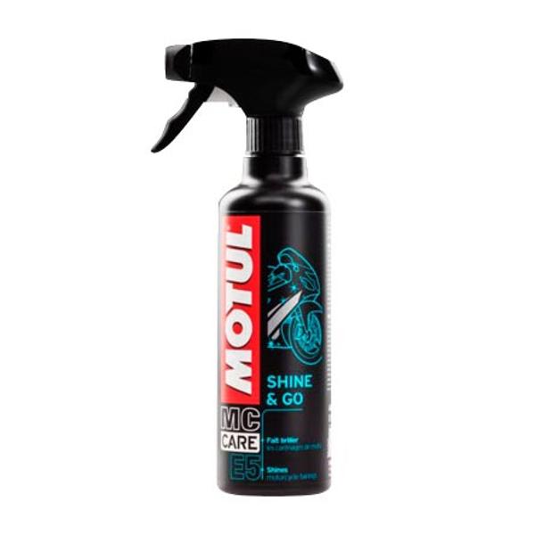 NETTOYANT / PROTECTEUR PLASTIQUE MOTUL E5 SHINE & GO - SURFACE BRILLANTE (SPRAY 400ML)