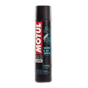 NETTOYANT / PROTECTEUR PLASTIQUE MOTUL E10 SHINE & GO - SURFACE BRILLANTE (AEROSOL 400ML)