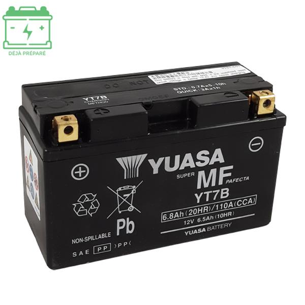 BATTERIE YT7B YUASA 12V6.5AH SANS ENTRETIEN - AGM ACTIVE USINE