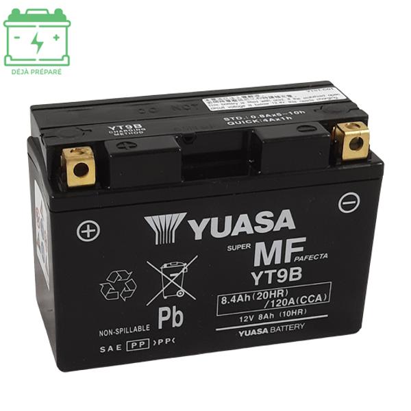 BATTERY YT9B YUASA 12V6.5Ah NO MAINTENANCE - AGM FACTORY ACTIVATED