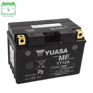 BATTERY YT12A YUASA 12V10Ah NO MAINTENANCE -AGM FACTORY ACTIVATED