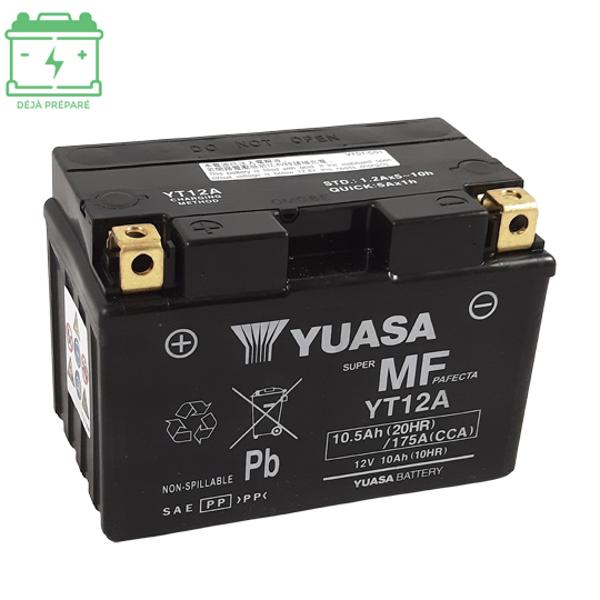 BATTERY YT12A YUASA 12V10Ah NO MAINTENANCE -AGM FACTORY ACTIVATED