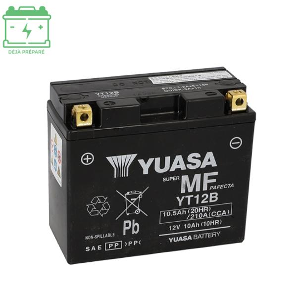 BATTERIE YT12B YUASA 12V10AH SANS ENTRETIEN - AGM ACTIVE USINE